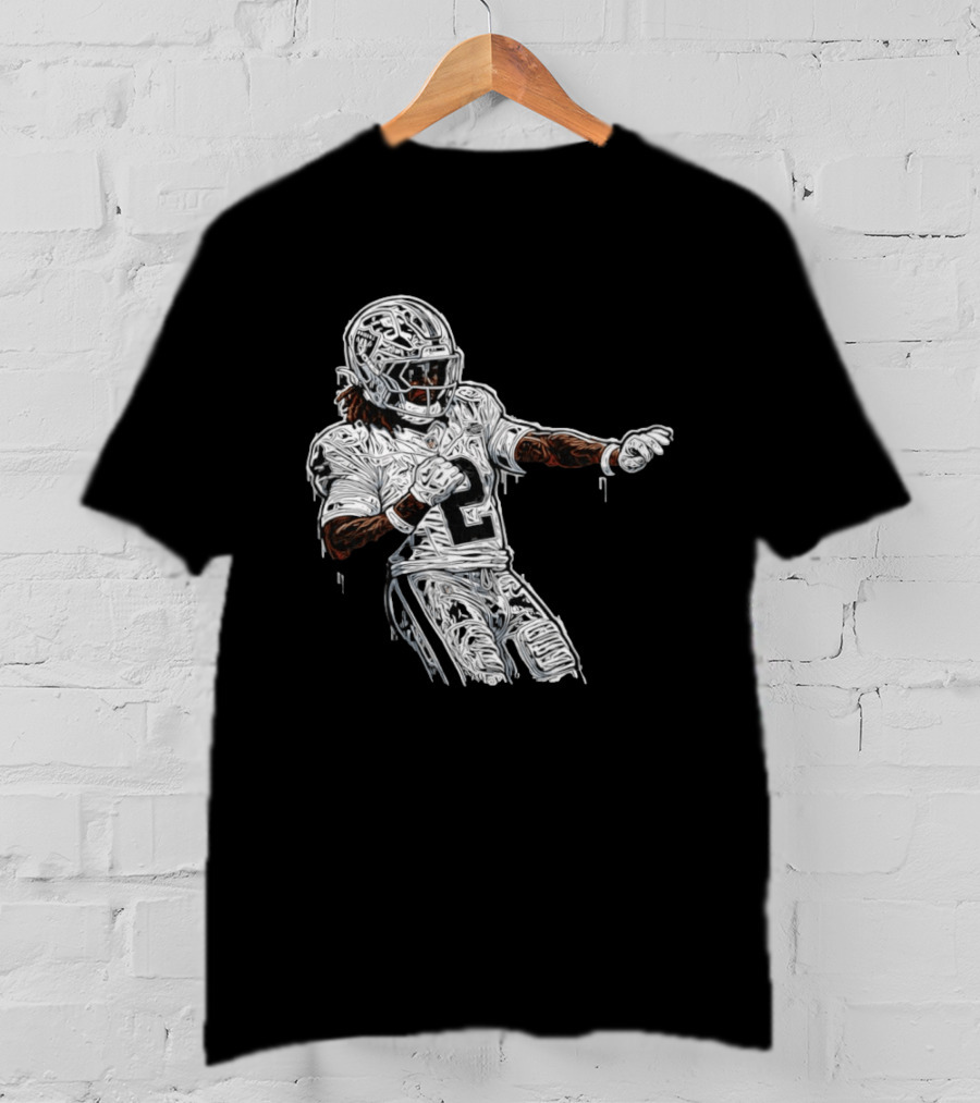 Las Vegas Raiders Ashton Jeanty 2 Football Player T-Shirt