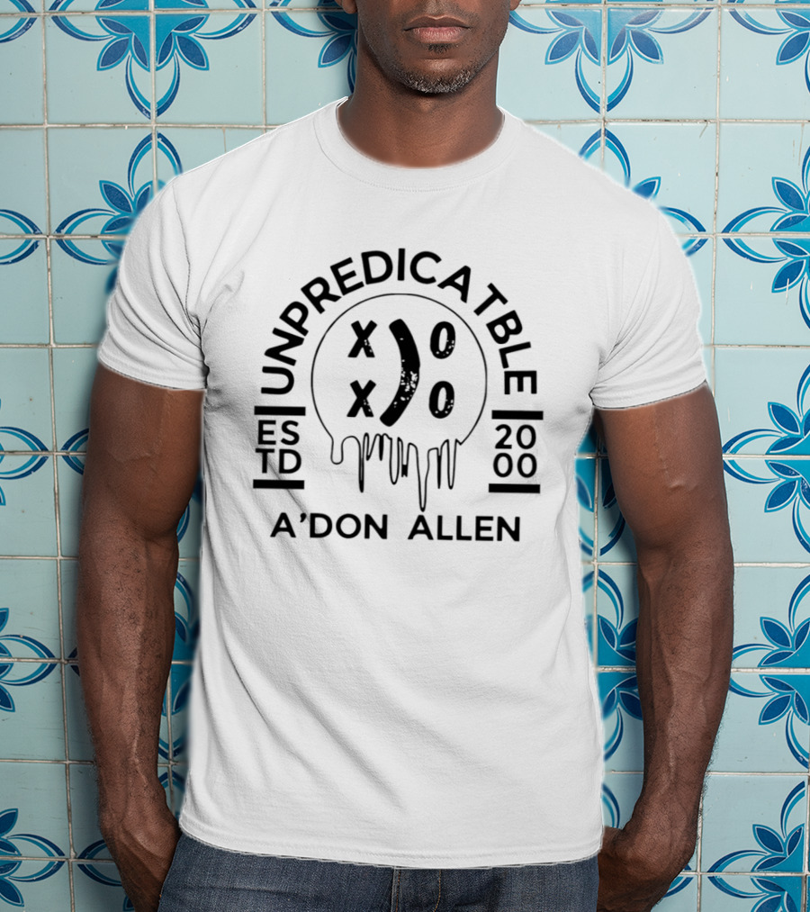 A'Don Allen Unpredictable Established 2000 XOXO Drip T-Shirt