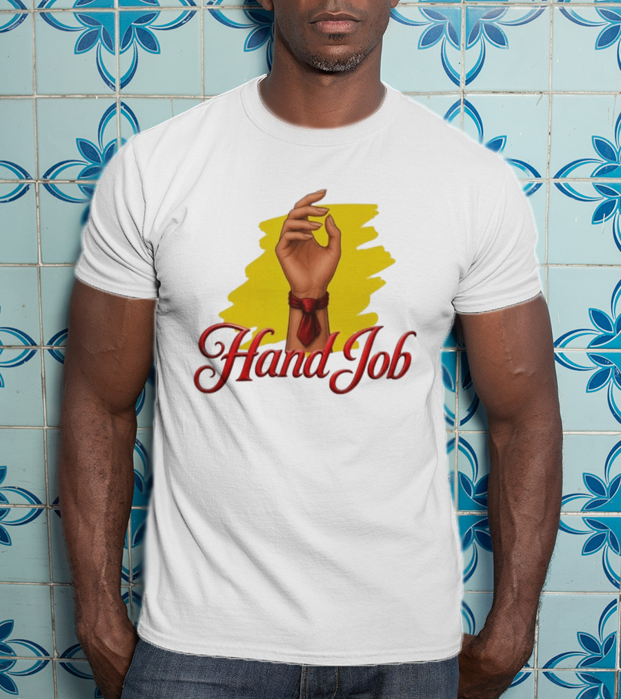 Hand Job Humor Double Entendre Red Tie Playful T-Shirt