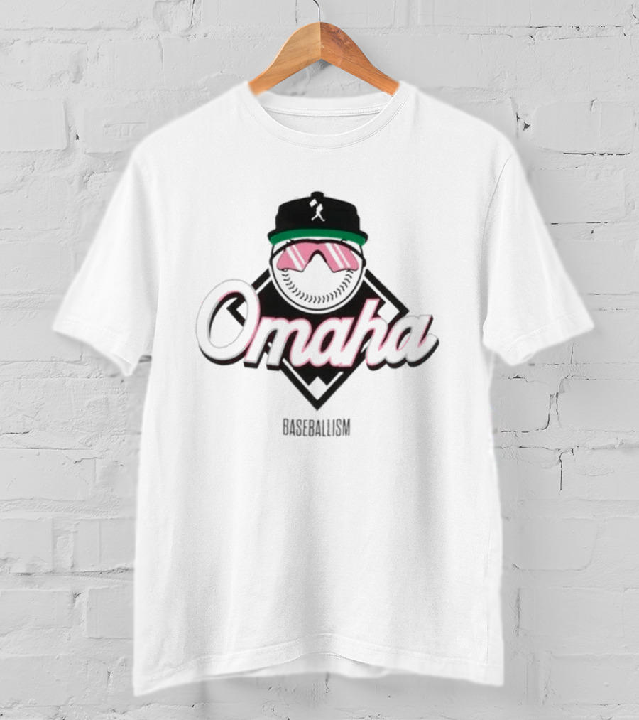 Baseballism Omaha Yuvi Baseball Cap And Sunglasses T-Shirt