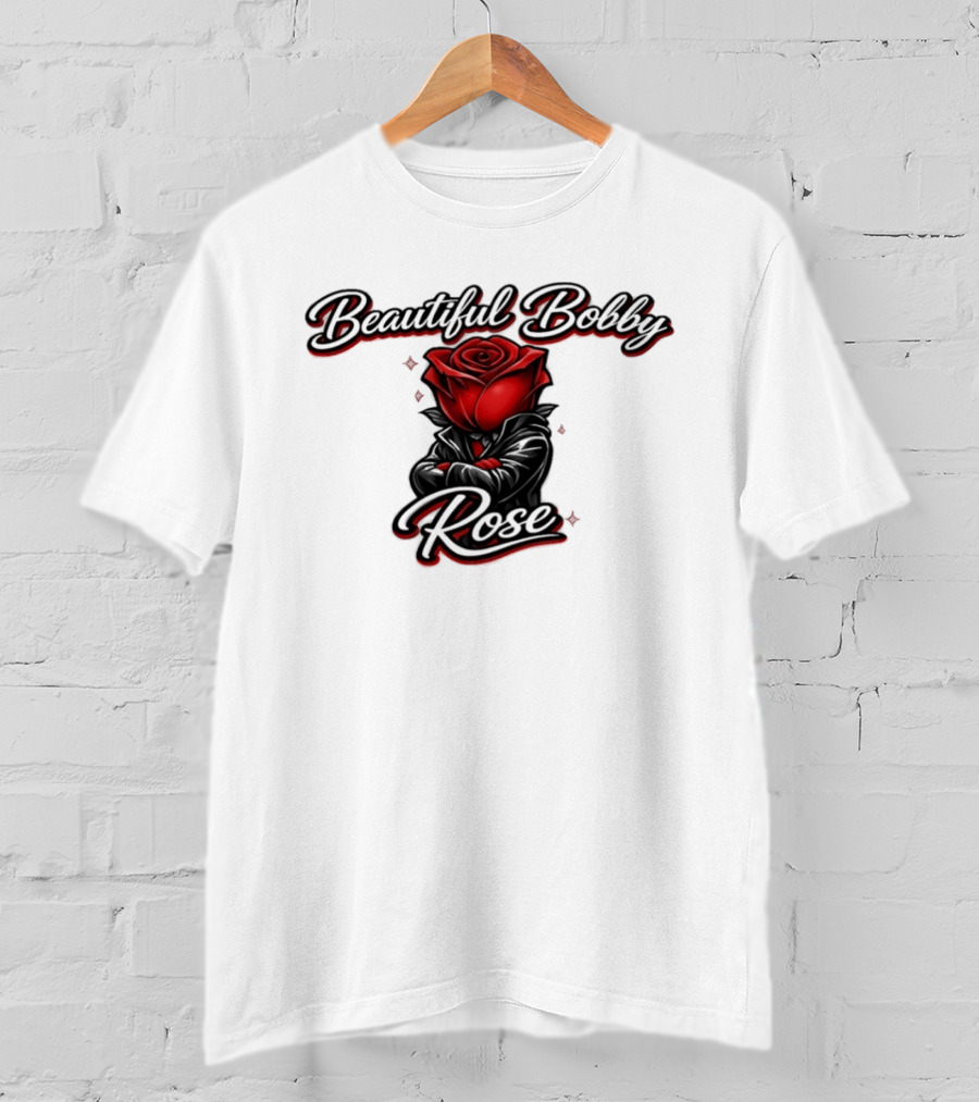 Beautiful Bobby Rose Red Flower T-Shirt