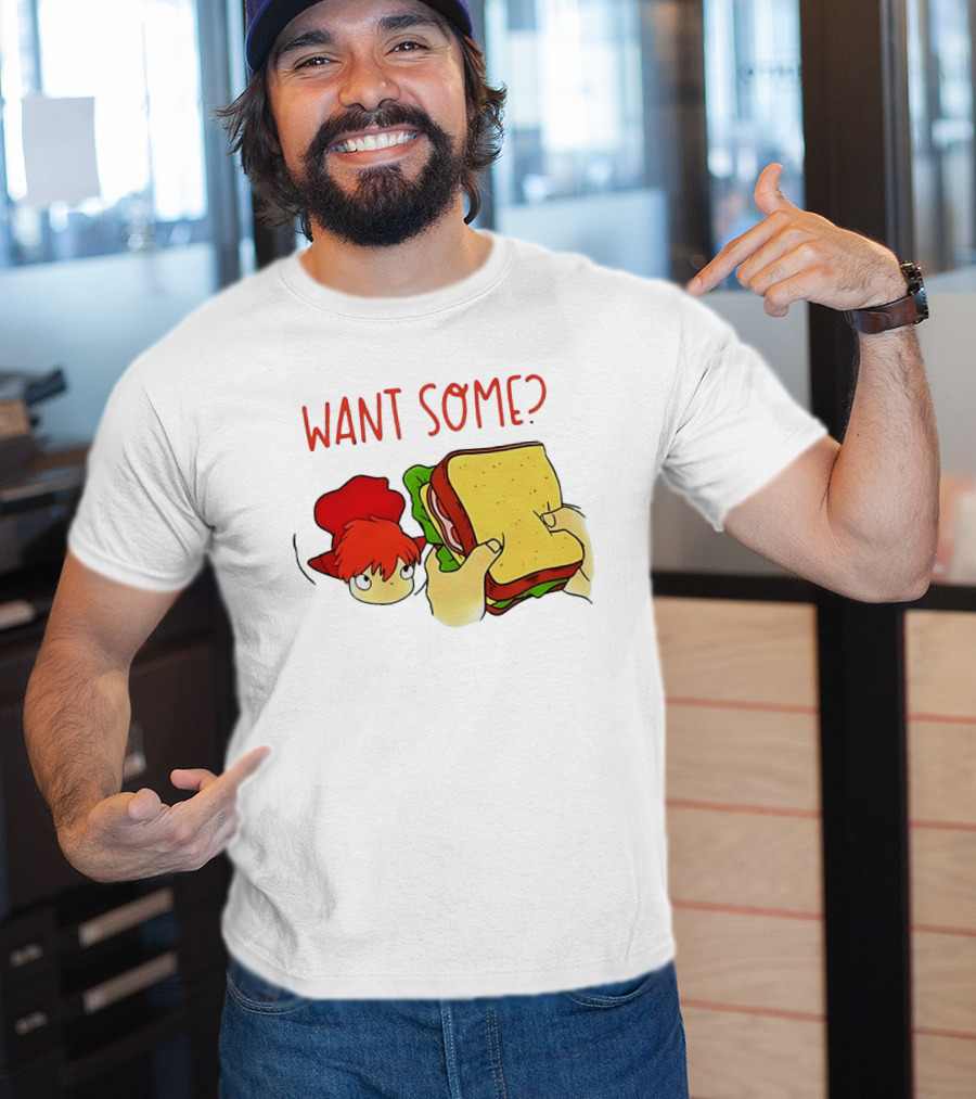 Ponyo Flinching Want Some Sandwich Scene T-Shirt