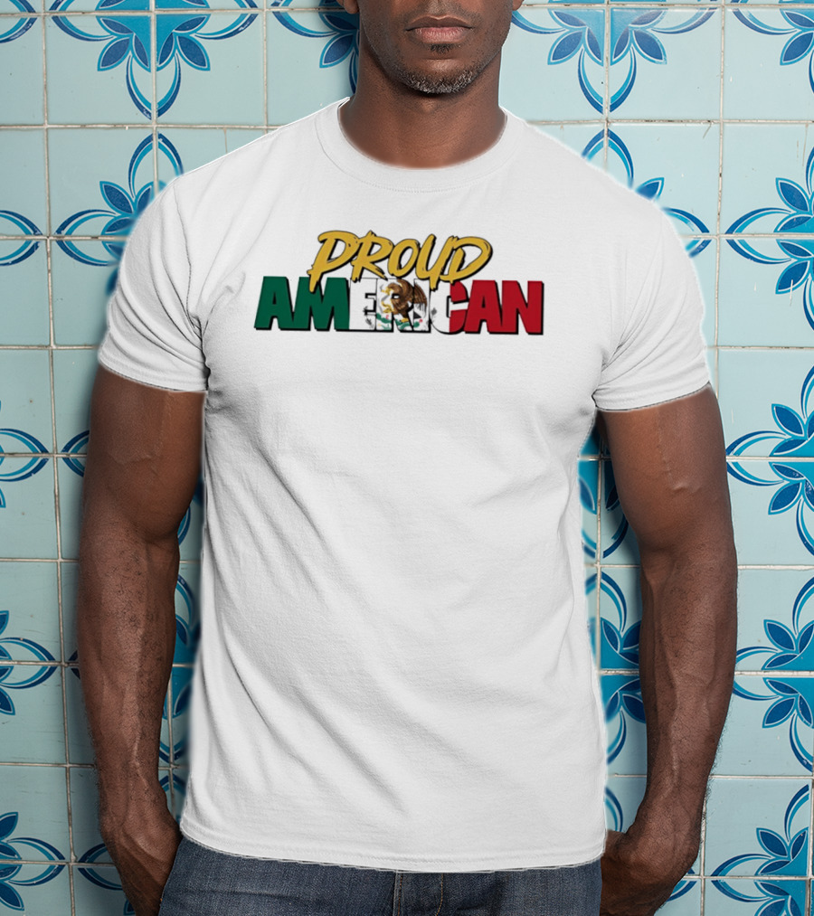 Proud American Mexico Eagle Flag Patriotic T-Shirt