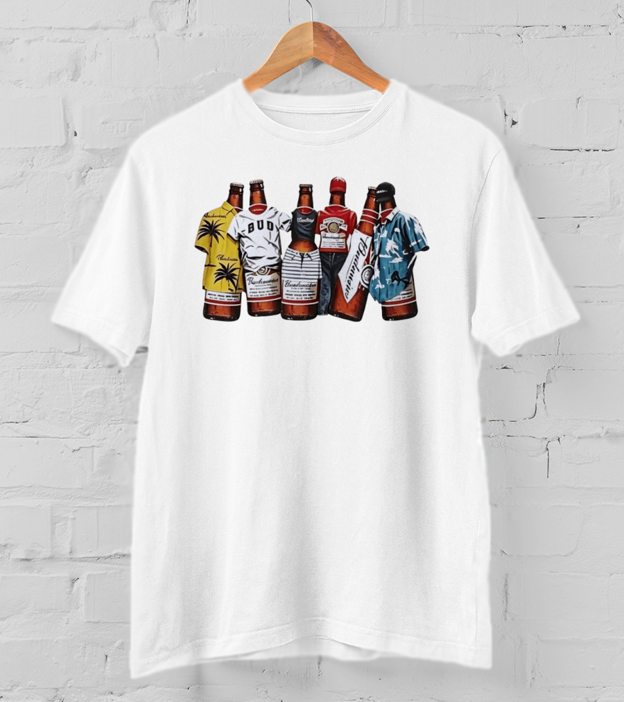 Budweiser Beer Bottle Tropical Clothing Collection T-Shirt