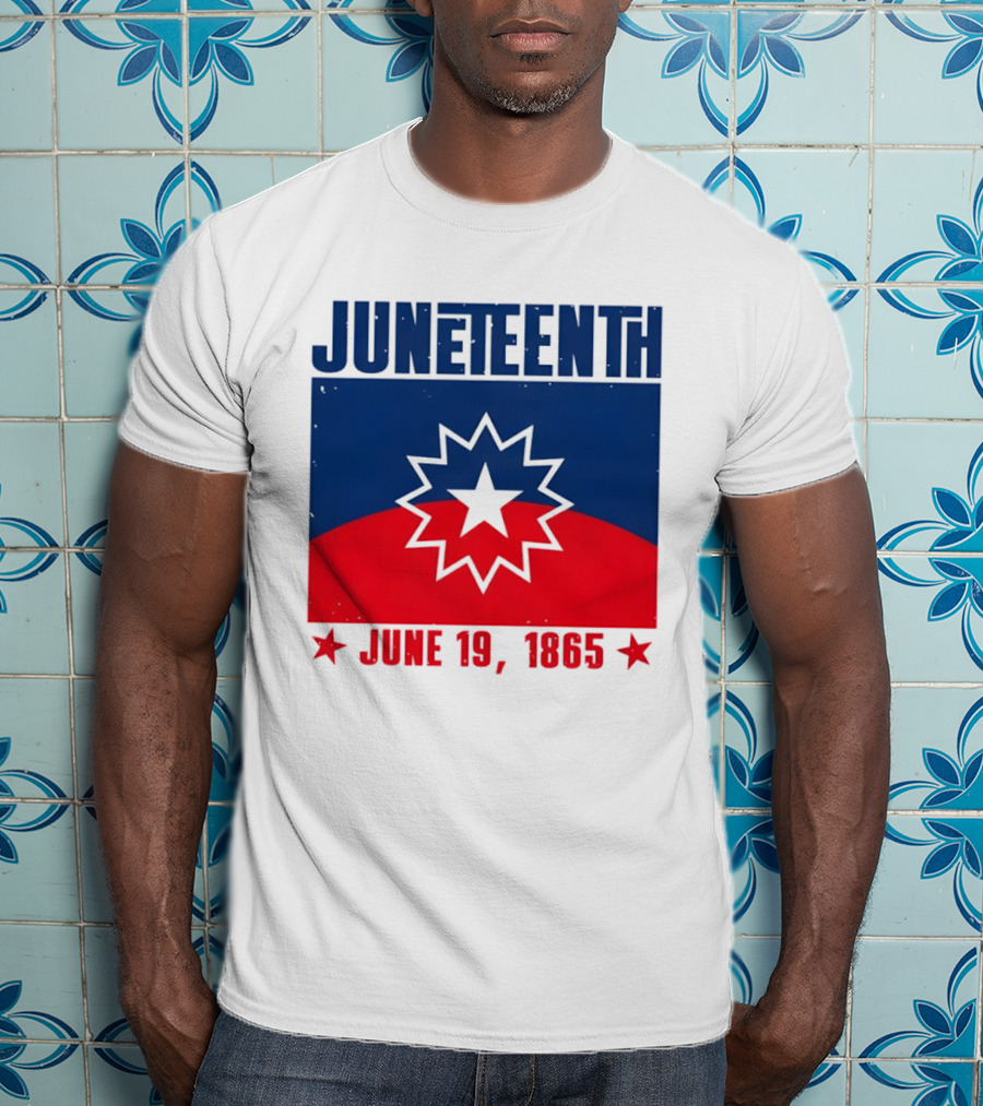 Juneteenth Red White Blue Freedom Flag June 19 1865 Emancipation Day T-Shirt