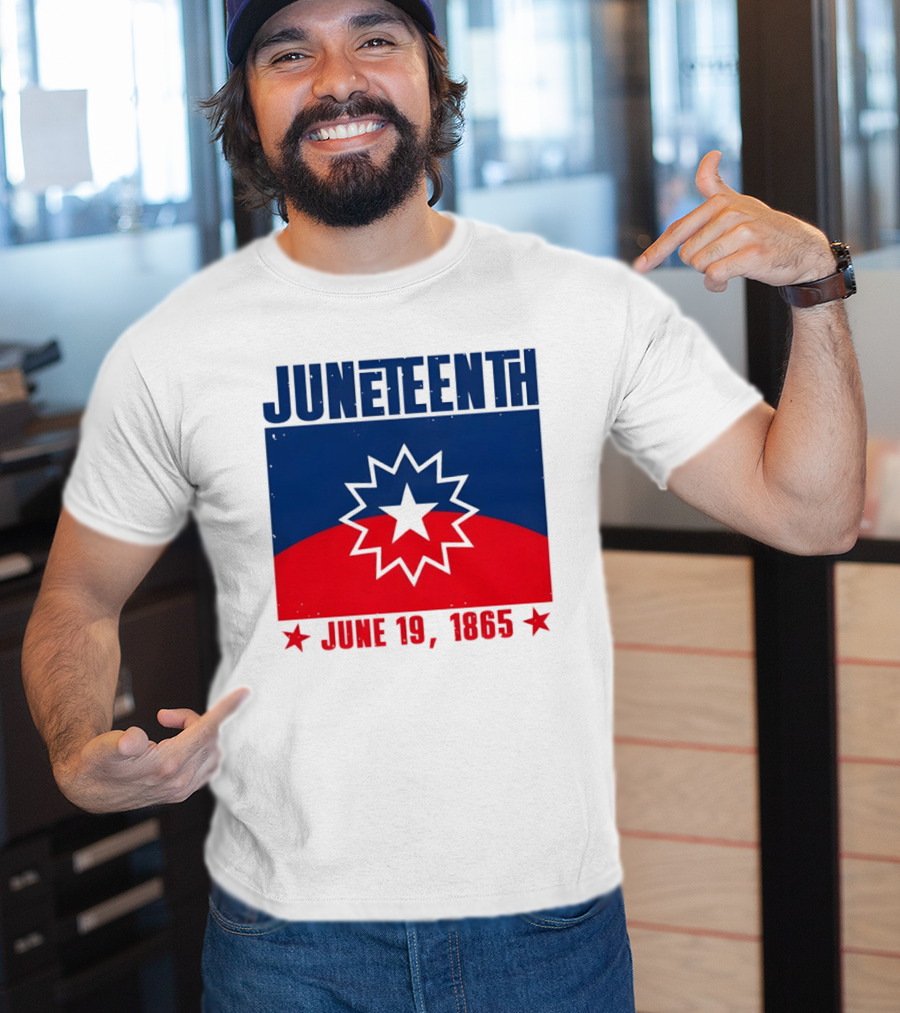 Juneteenth Red White Blue Freedom Flag June 19 1865 Emancipation Day T-Shirt
