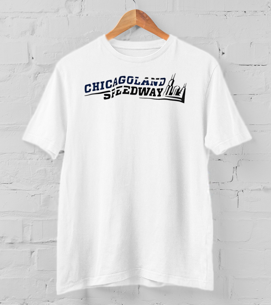Chicagoland Speedway Skyline Racing Architecture T-Shirt
