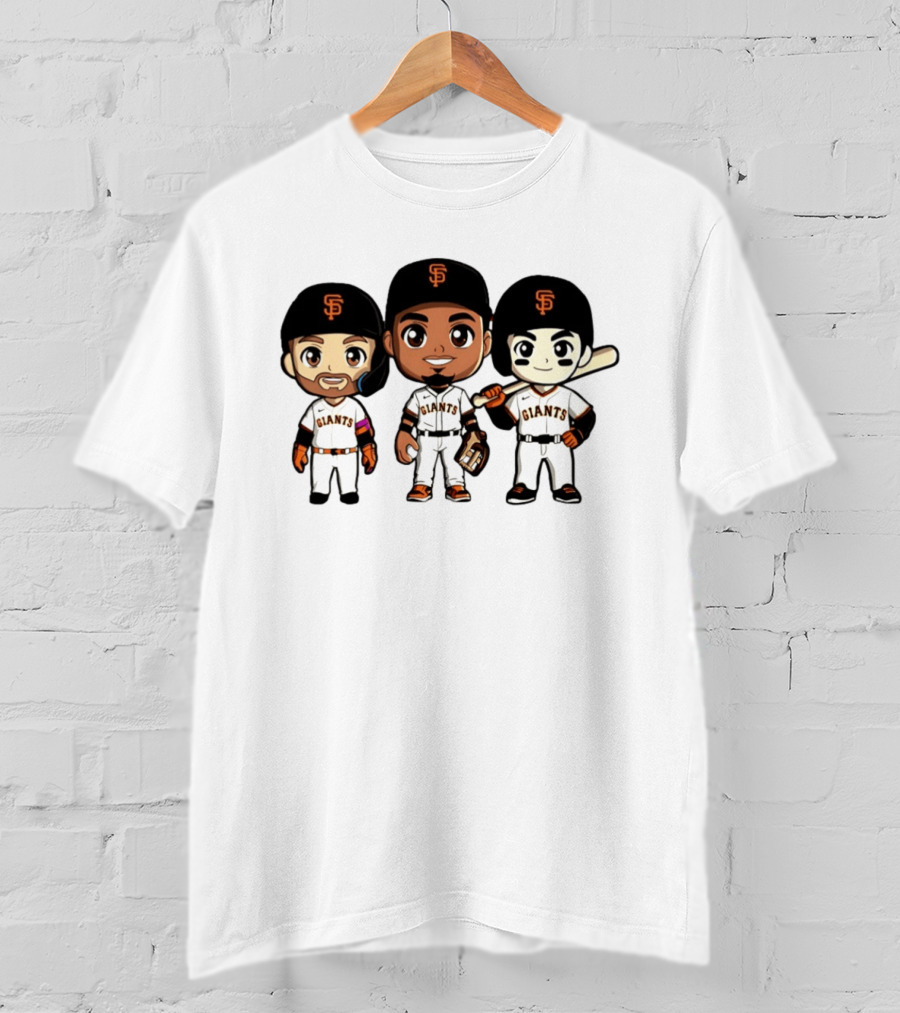 San Francisco Giants Chibi Players MLB Baseball Giants Team Sports Characters T-Shirt