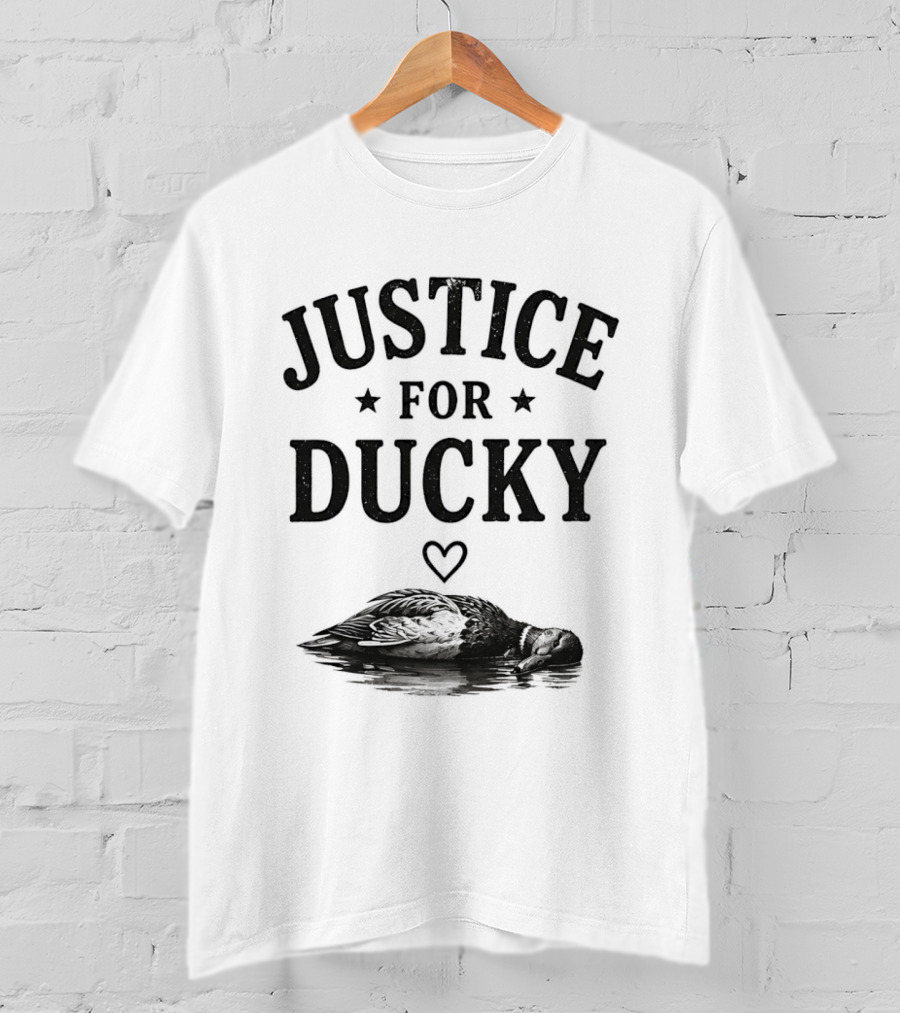 Justice For Ducky Floating Duck With Heart T-Shirt