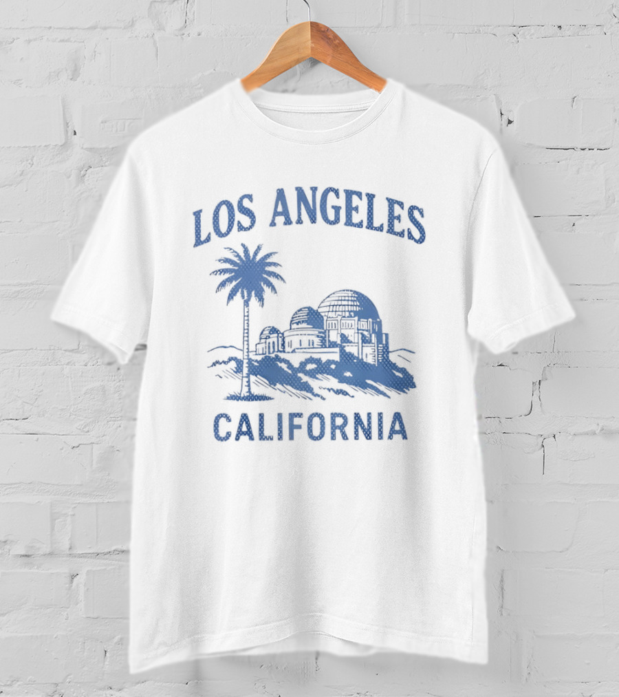 Los Angeles California Palm Tree Observatory Travel City Skyline T-Shirt