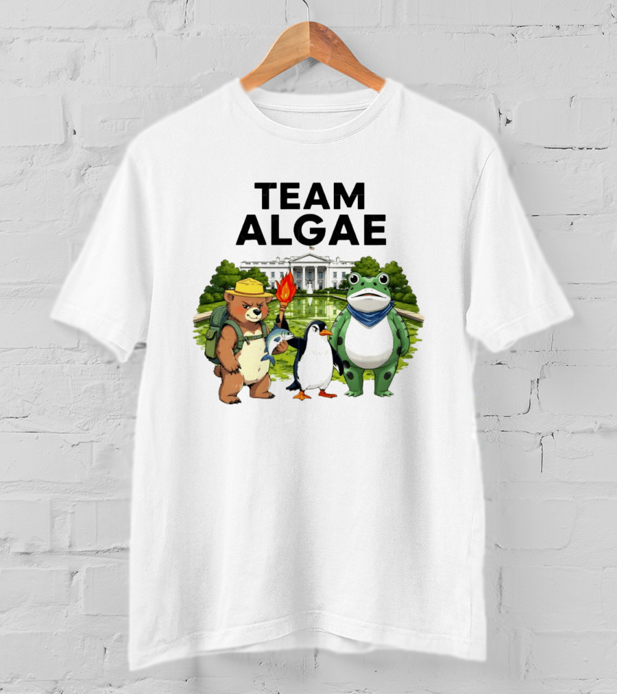 Team Algae Frog Penguin Bear White House 2026 Make Algae Great Again T-Shirt