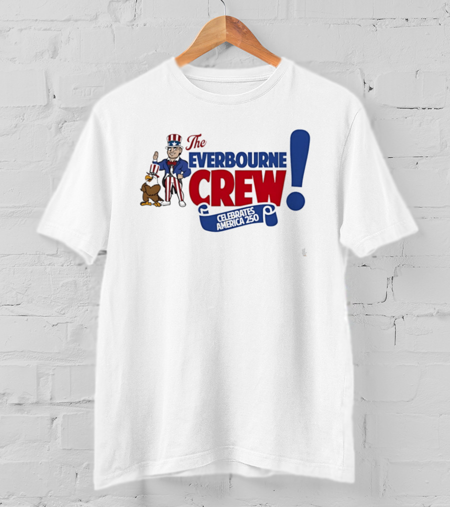 The Everbourne Crew Celebrates America 250 With Patriotic Character And Eagle T-Shirt