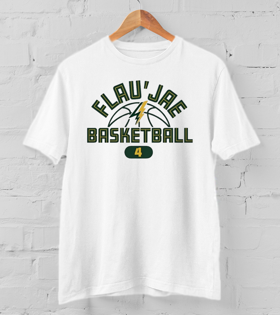 Flau'jae Basketball Lightning Bolt Number 4 T-Shirt