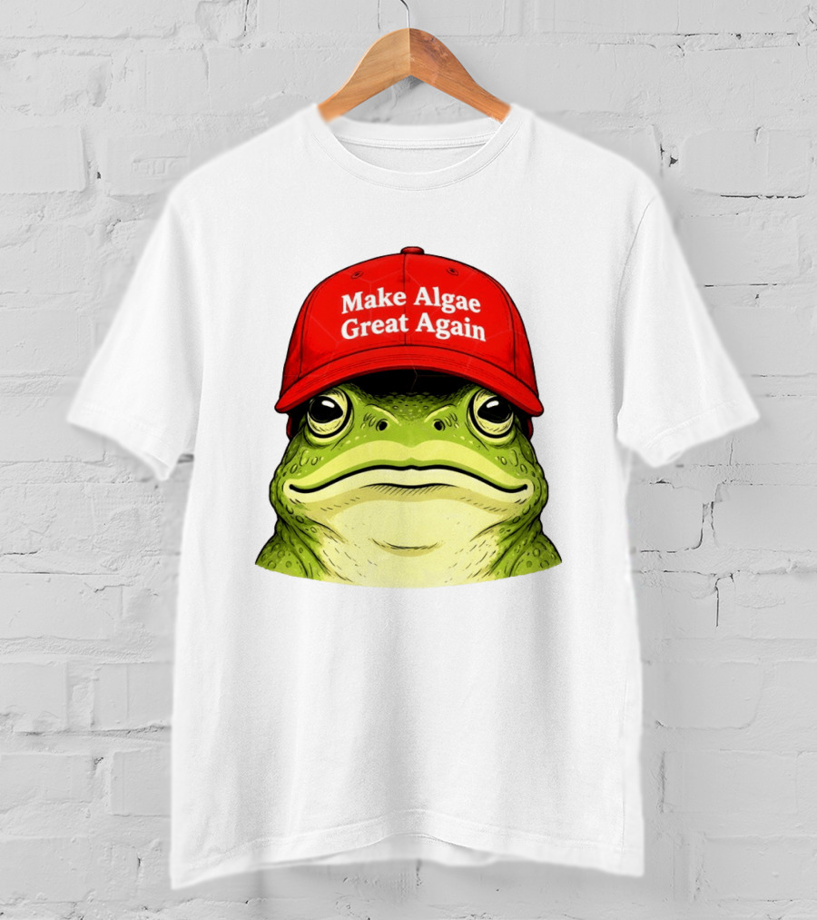 Frog Team Algae Make Algae Great Again Hat Patriotic American Flag 2026 T-Shirt