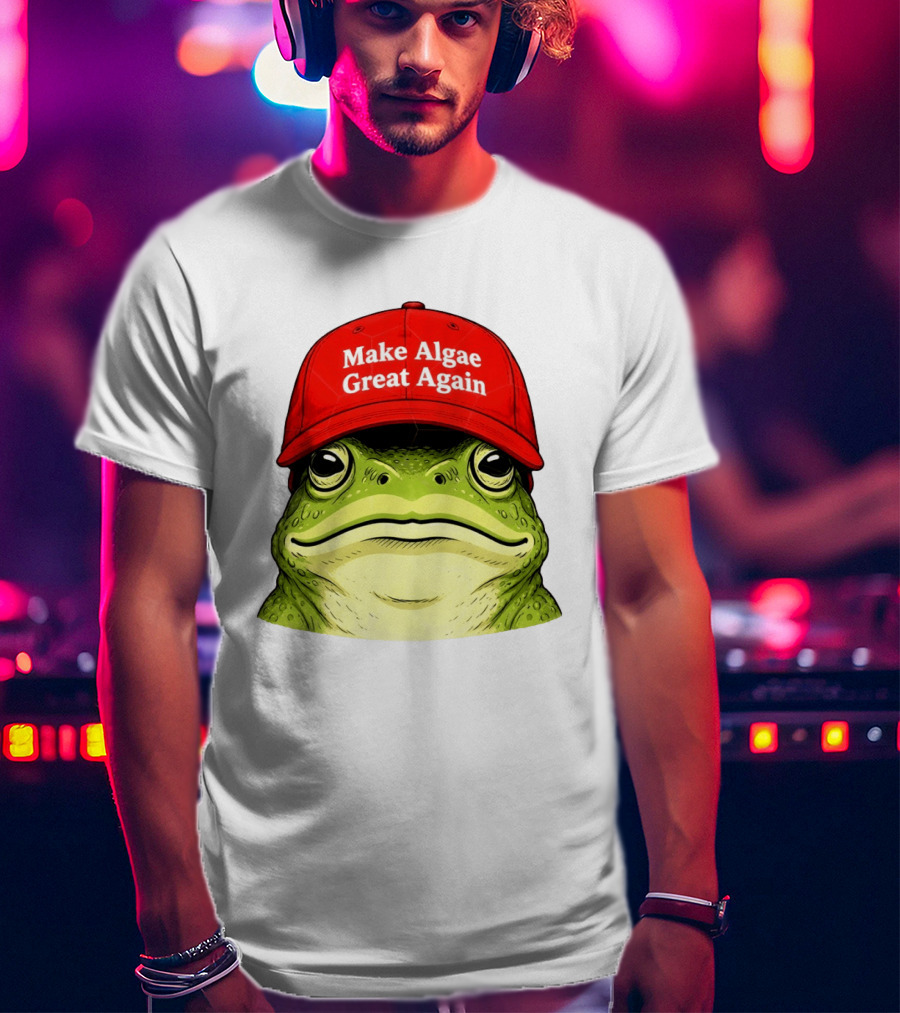 Frog Team Algae Make Algae Great Again Hat Patriotic American Flag 2026 T-Shirt