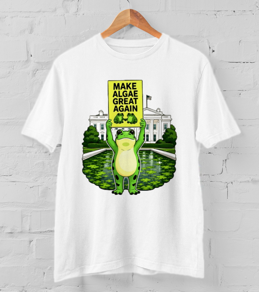 Frogs Team Algae Make Algae Great Again At White House 2026 T-Shirt