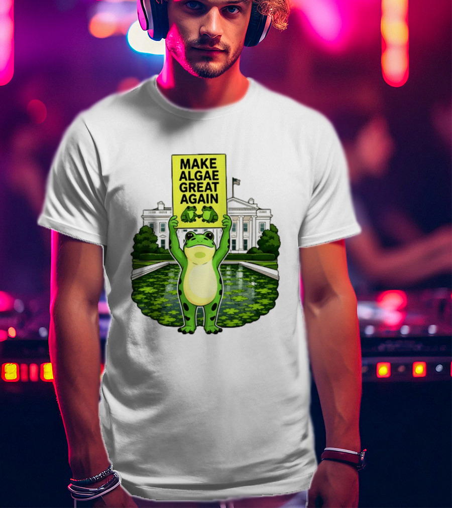 Frogs Team Algae Make Algae Great Again At White House 2026 T-Shirt