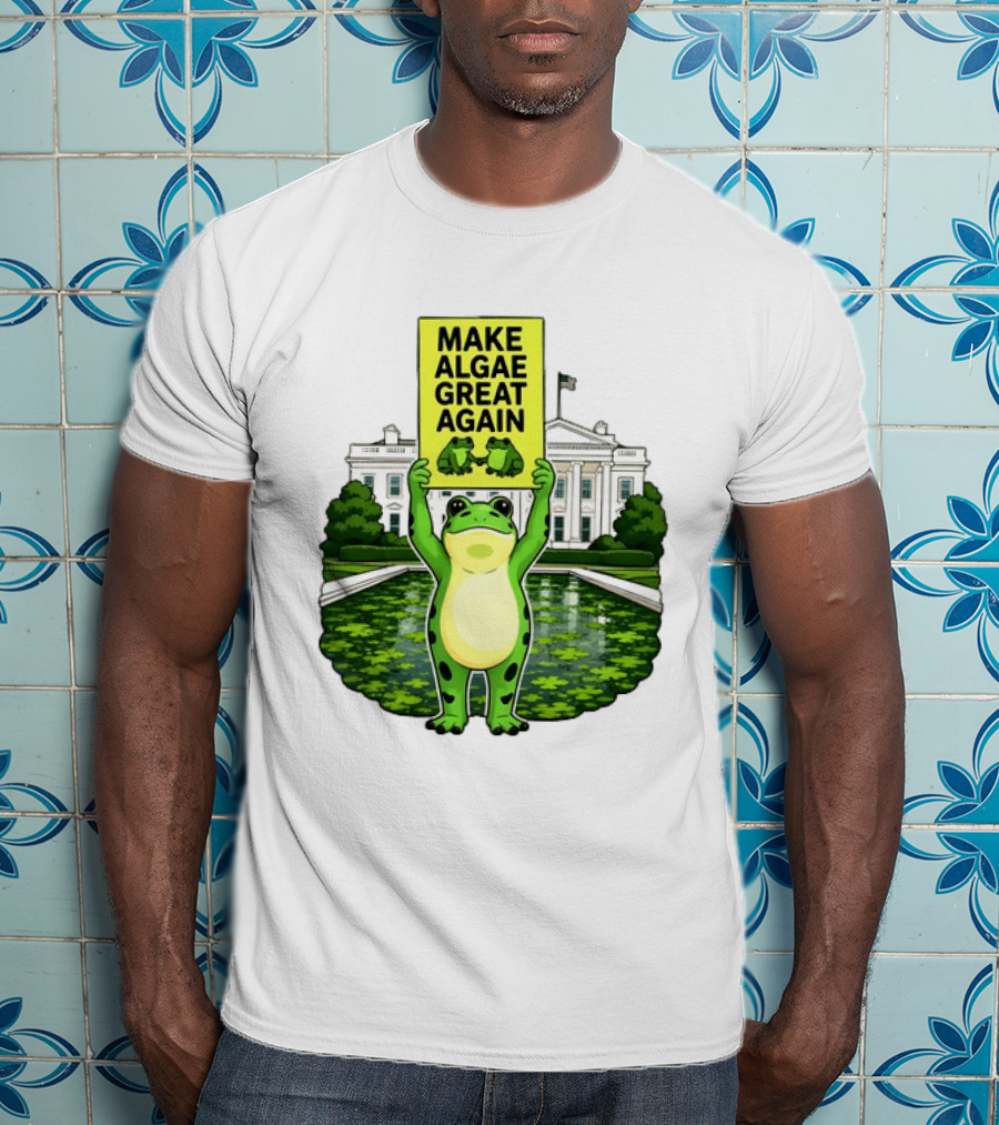 Frogs Team Algae Make Algae Great Again At White House 2026 T-Shirt