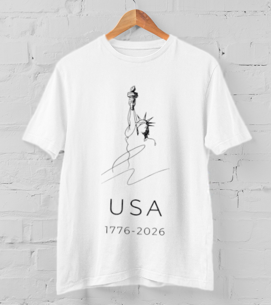 USA 1776 2026 Patriotic Statue Of Liberty T-Shirt