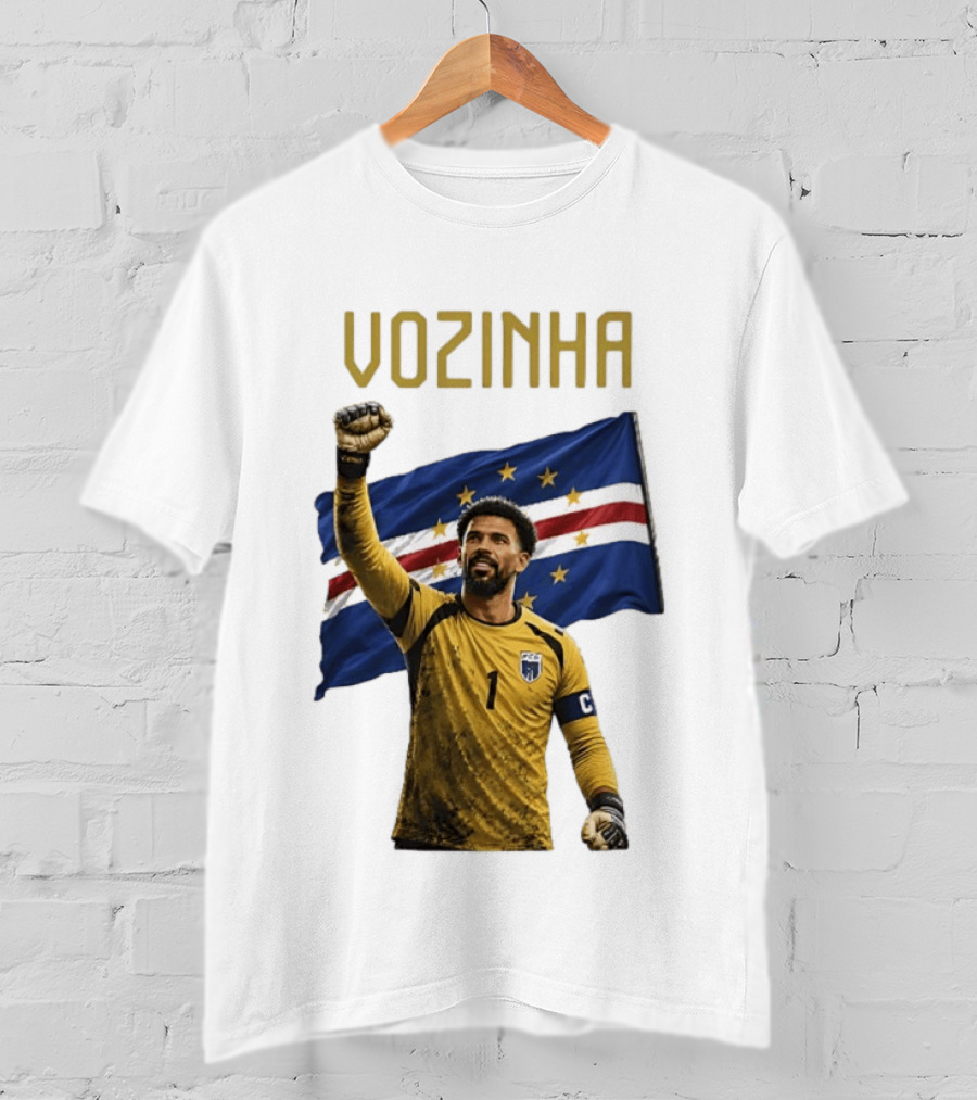 Vozinha Cape Verde National Football Team No 1 Celebration With Flag T-Shirt