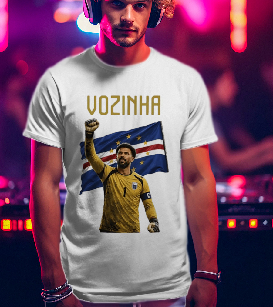 Vozinha Cape Verde National Football Team No 1 Celebration With Flag T-Shirt