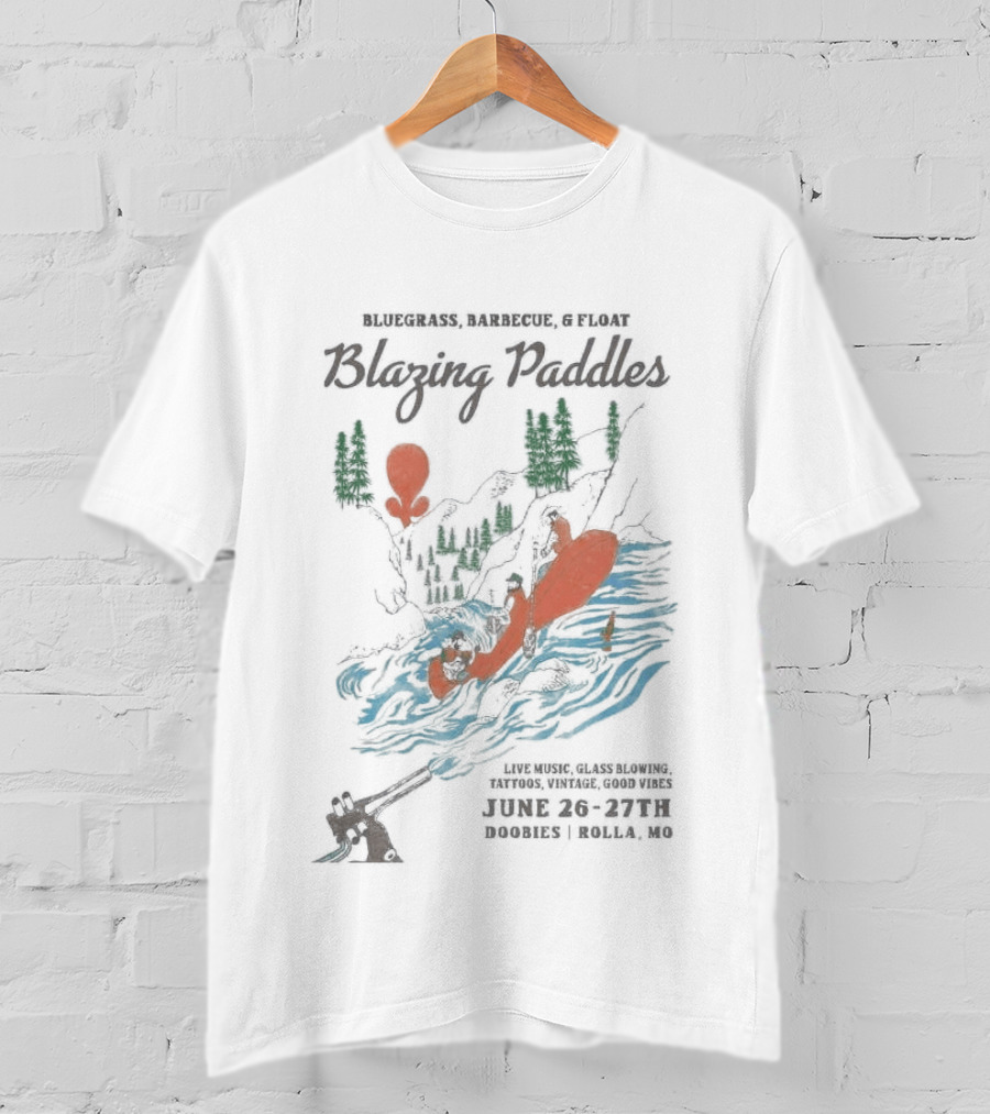 Blazing Paddles Riverboarding Adventure Rolla MO June 26 27 2026 T-Shirt