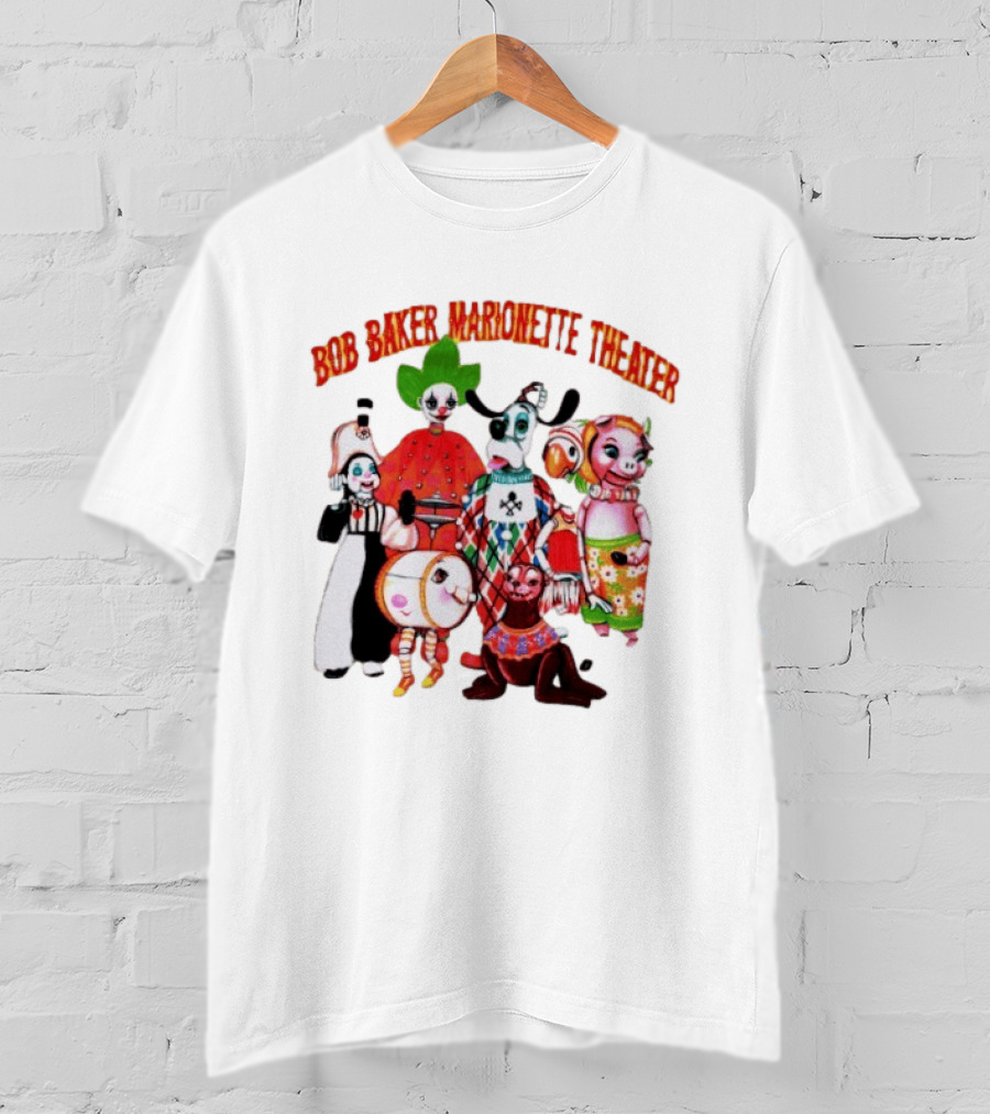 Bob Baker Marionette Theater Clown Dog Pig Characters T-Shirt