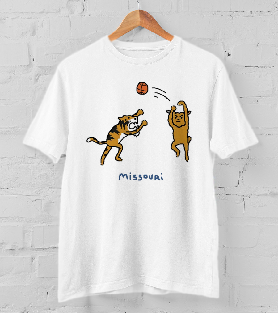 Kentucky Wildcats Vs Missouri Tigers Basketball 2026 SEC Matchup Cartoon T-Shirt