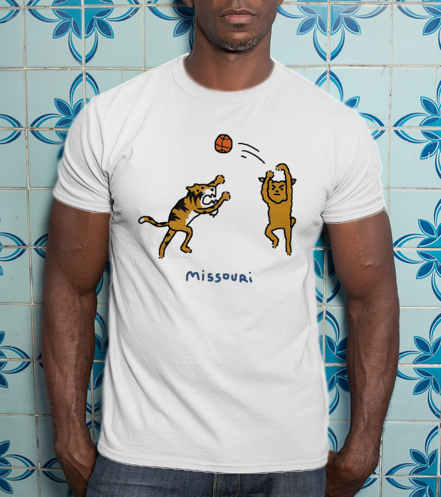 Kentucky Wildcats Vs Missouri Tigers Basketball 2026 SEC Matchup Cartoon T-Shirt