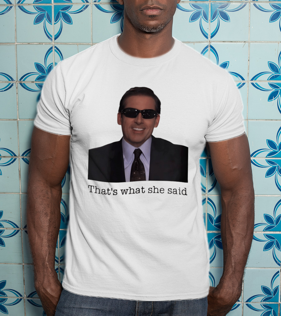 Michael Scott That's What She Said Sunglasses Suit T-Shirt