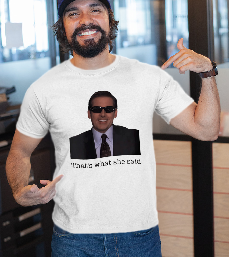 Michael Scott That's What She Said Sunglasses Suit T-Shirt