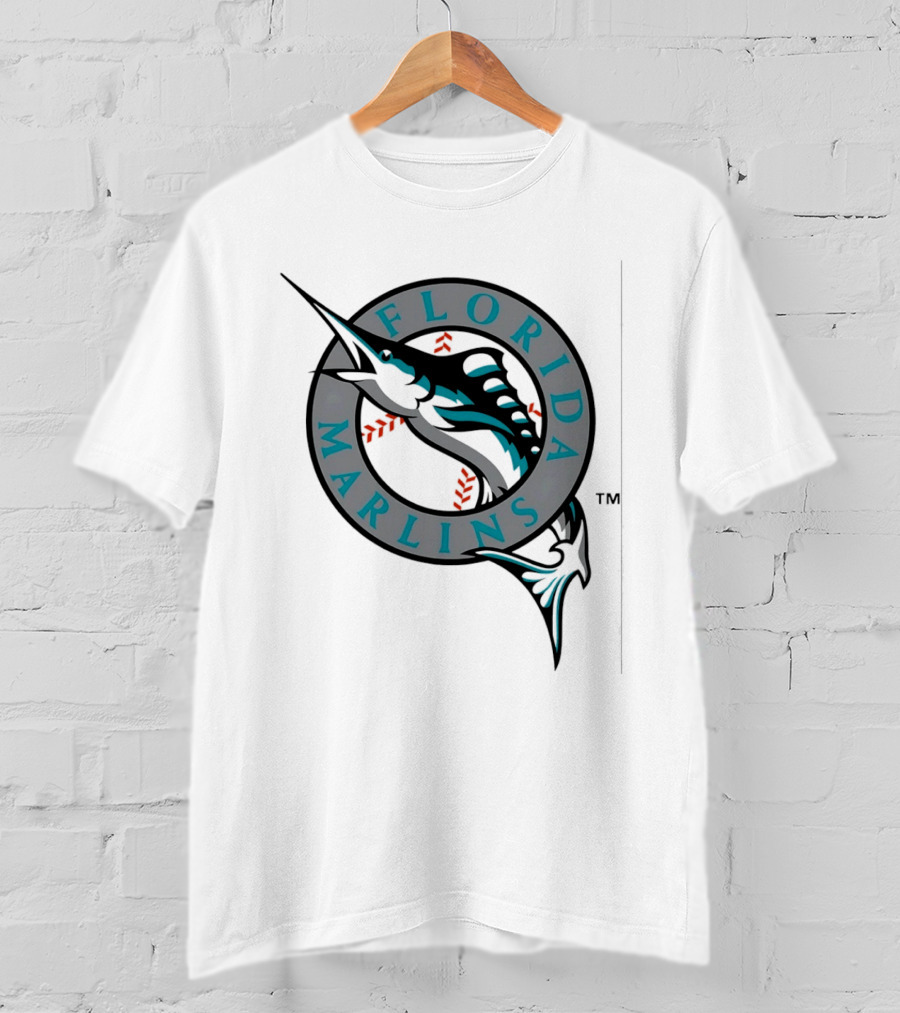 Florida Marlins MLB Baseball Team Logo Authentic Merchandise T-Shirt