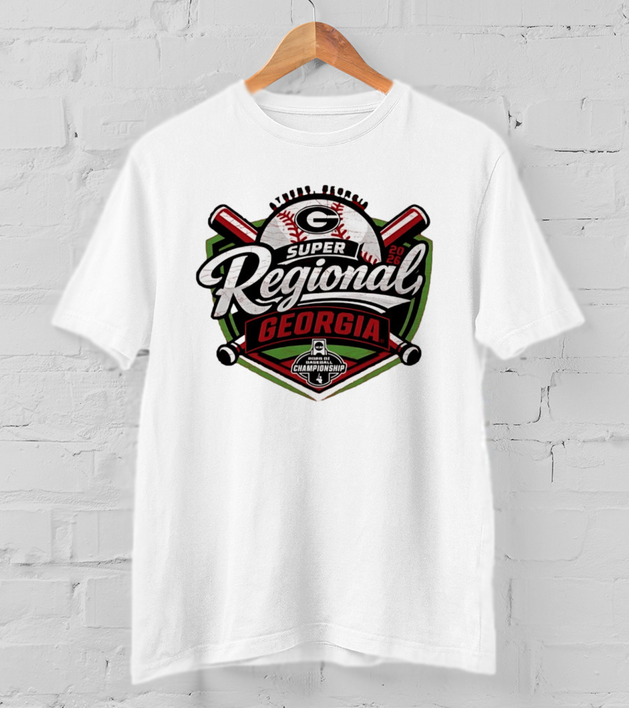Georgia Bulldogs Baseball Super Regional Championship Athens 2026 T-Shirt