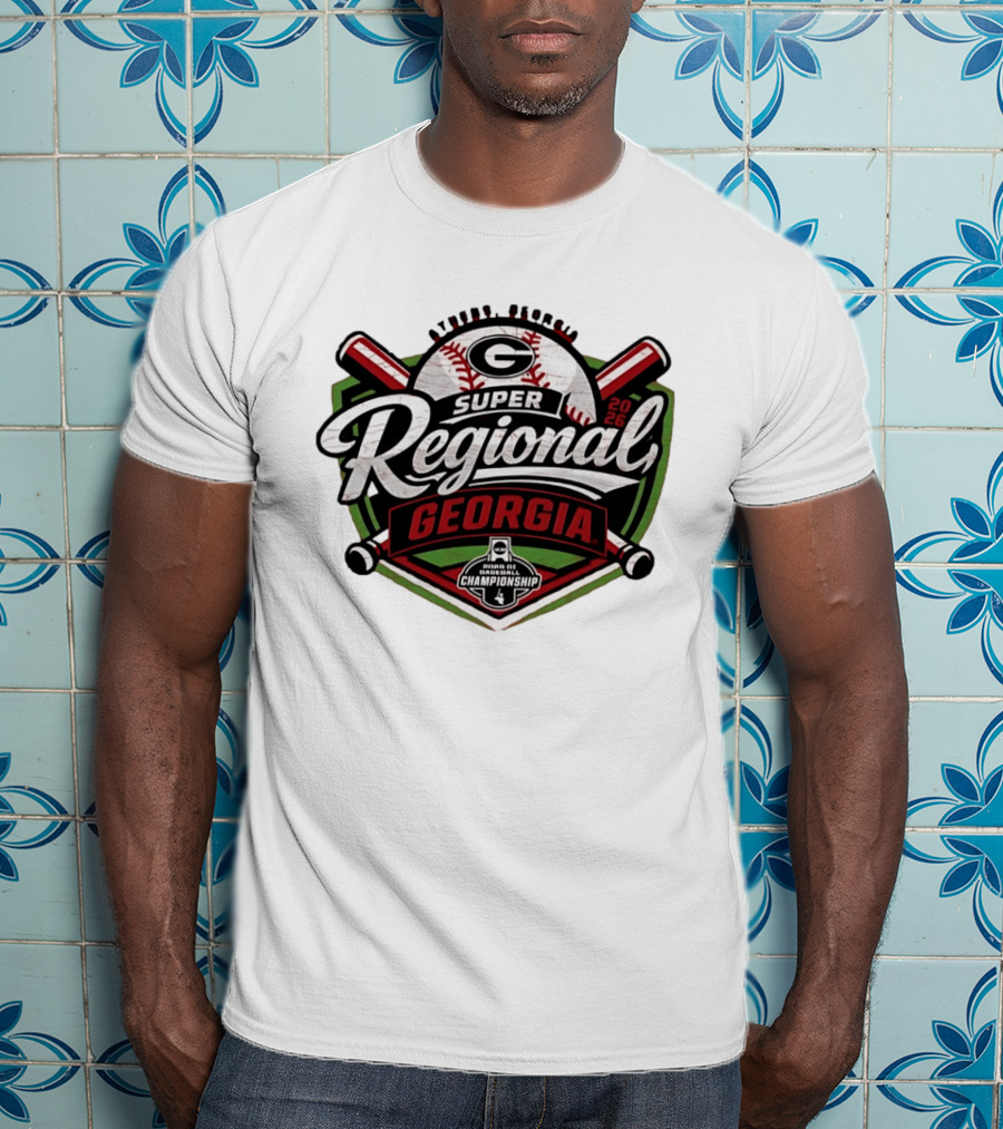 Georgia Bulldogs Baseball Super Regional Championship Athens 2026 T-Shirt
