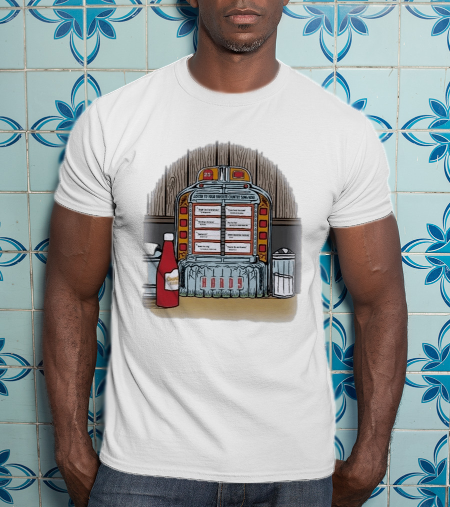 Hardy Jukebox Favorite Country Songs Vintage Scene T-Shirt