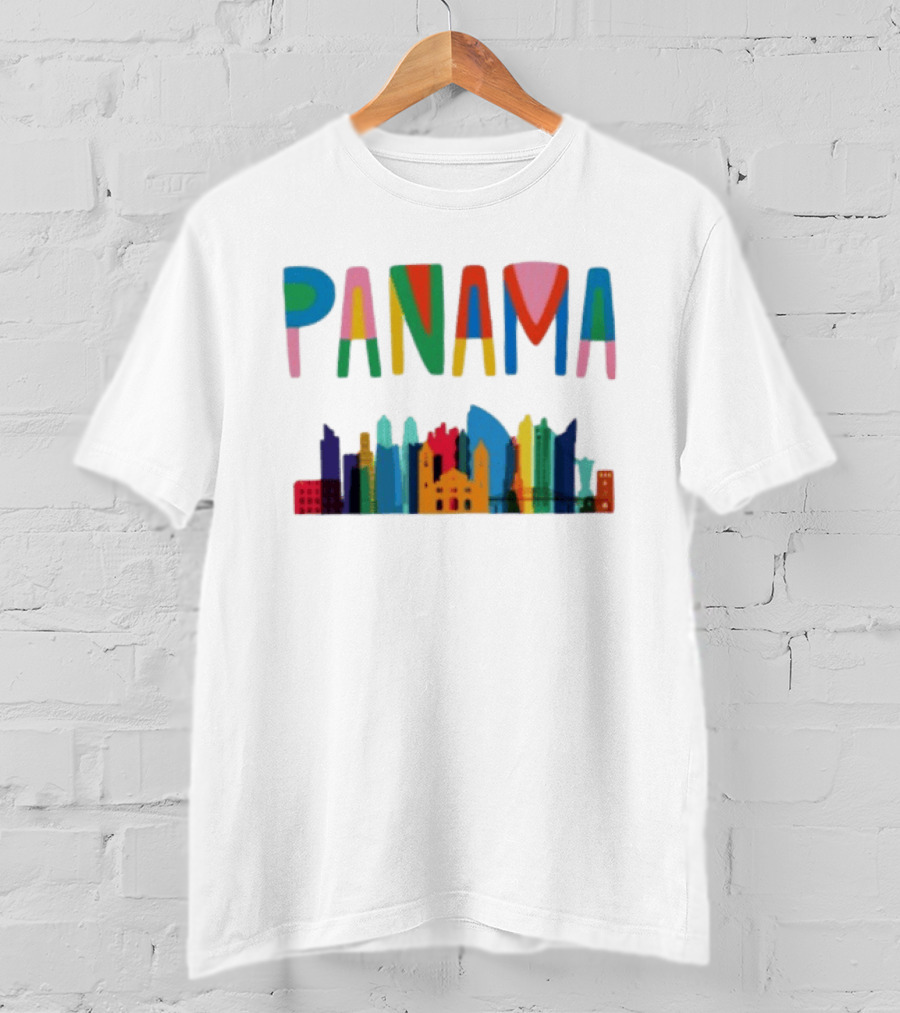 Panama Colorful Cityscape Skyline T-Shirt
