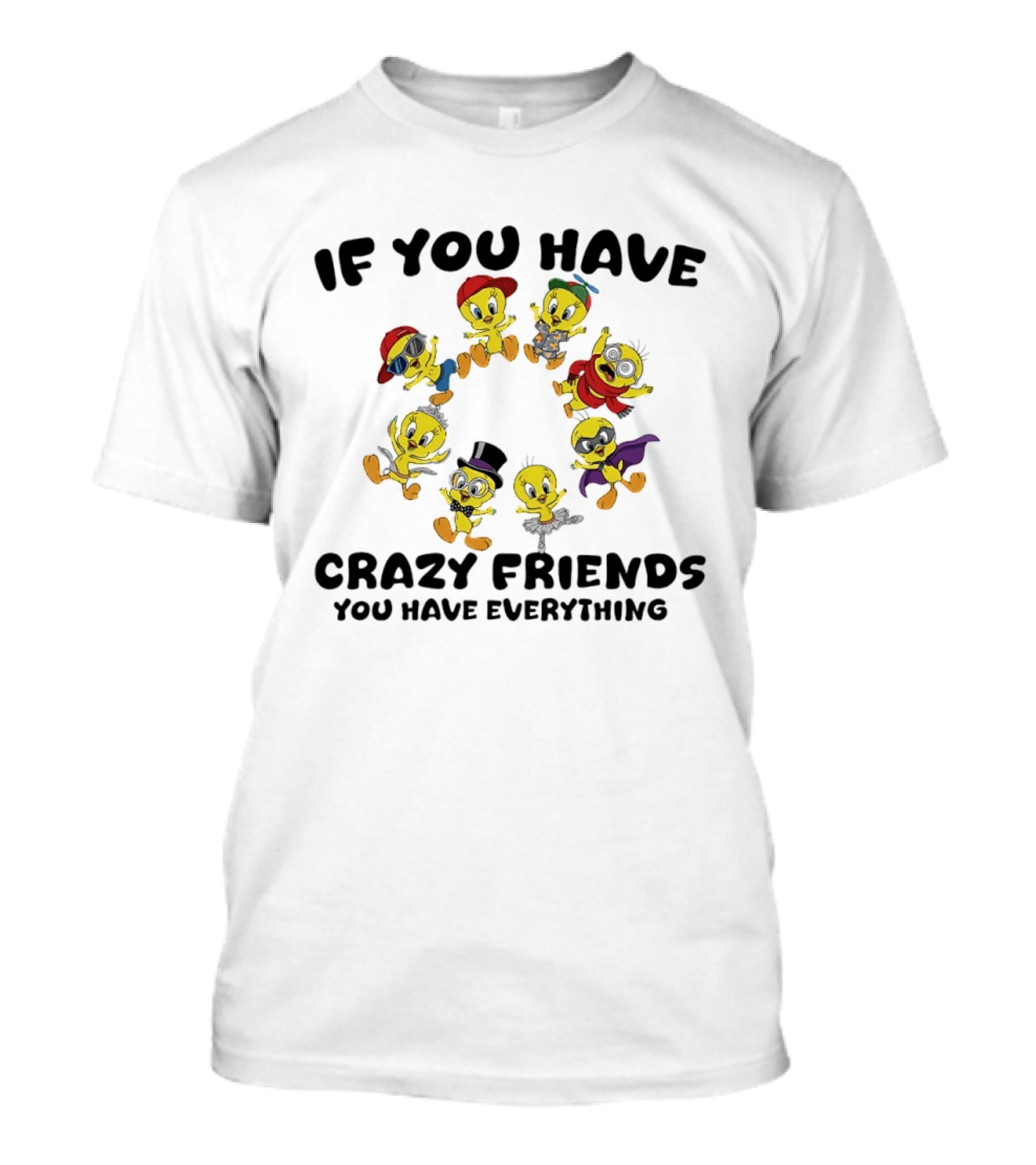 If You Have Crazy Friends You Have Everything Tweety Bird Characters T-Shirt