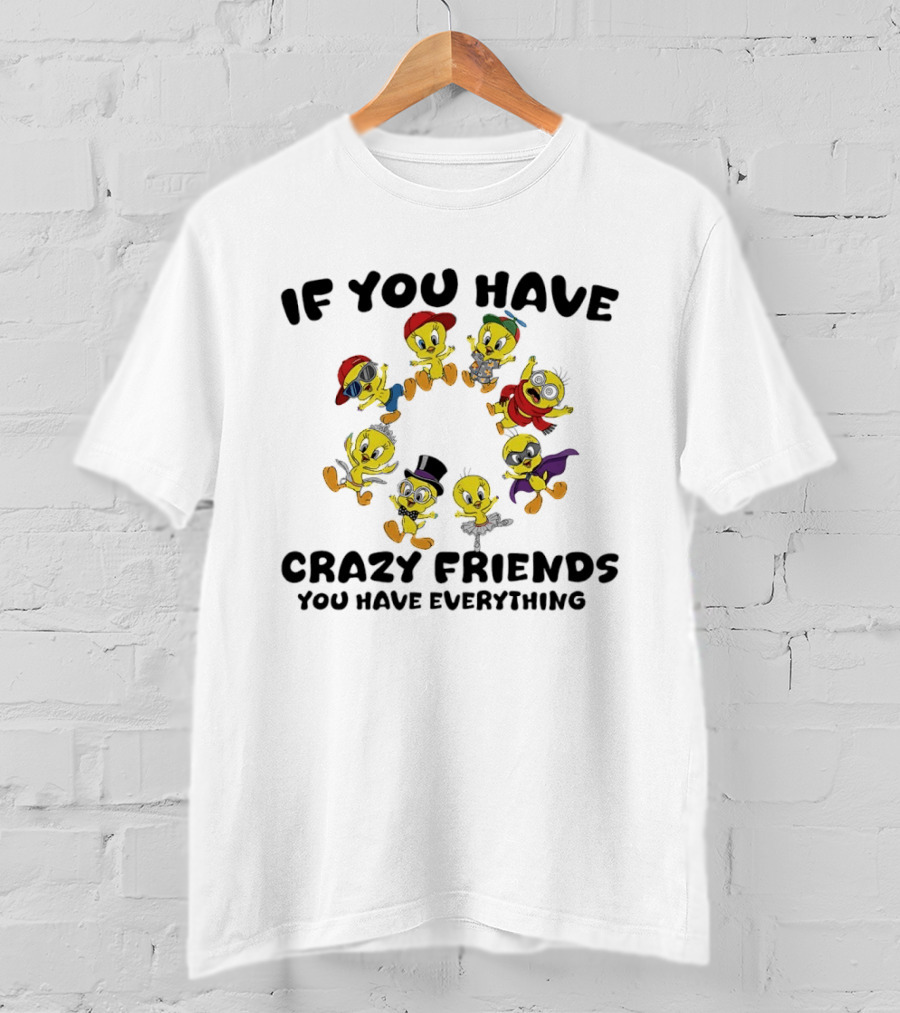 If You Have Crazy Friends You Have Everything Tweety Bird Characters T-Shirt