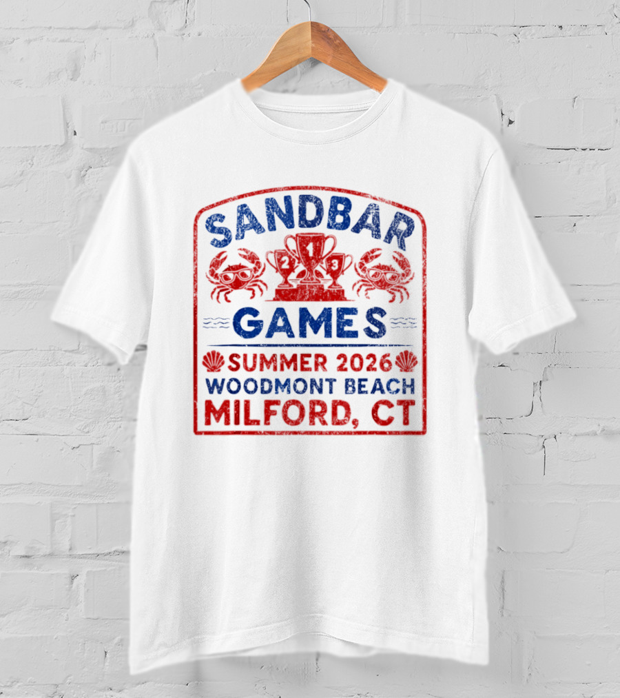 Sandbar Games Summer 2026 Woodmont Beach Milford CT Event T-Shirt