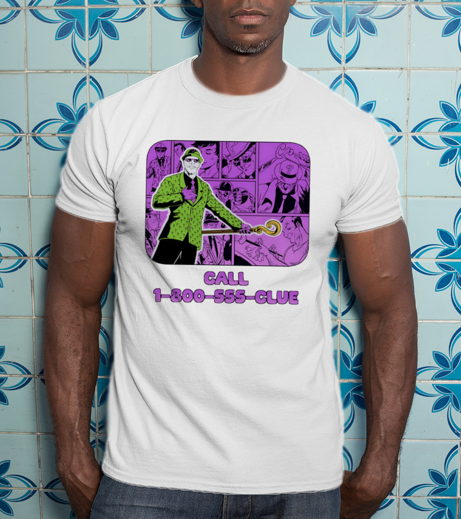 The Riddler Call 1 800 555 CLUE DC Comics Batman T-Shirt
