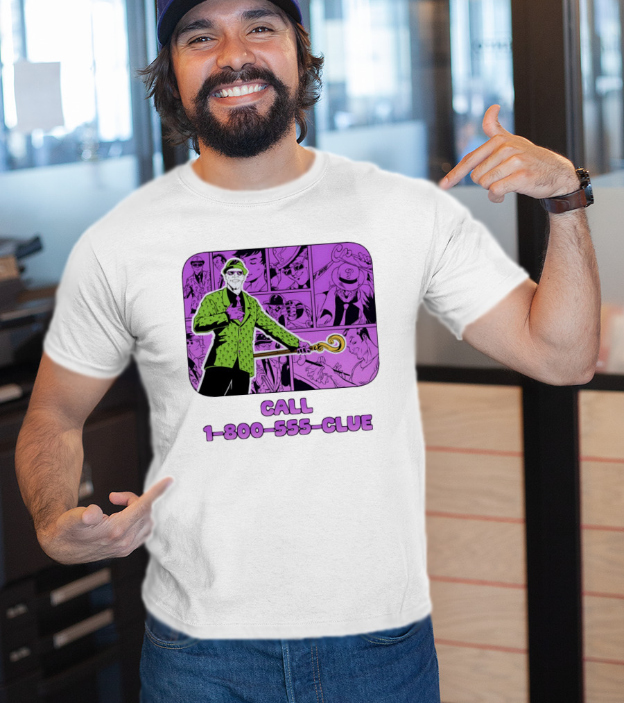 The Riddler Call 1 800 555 CLUE DC Comics Batman T-Shirt