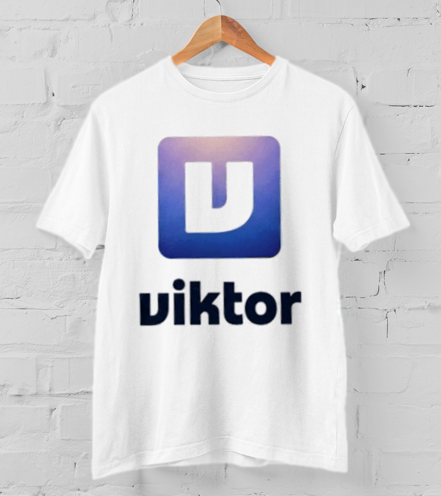 Viktor Square Icon Blue Gradient T-Shirt