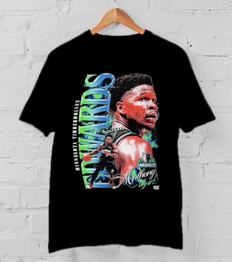 Anthony Edwards Minnesota Timberwolves Basketball Star Collage T-Shirt