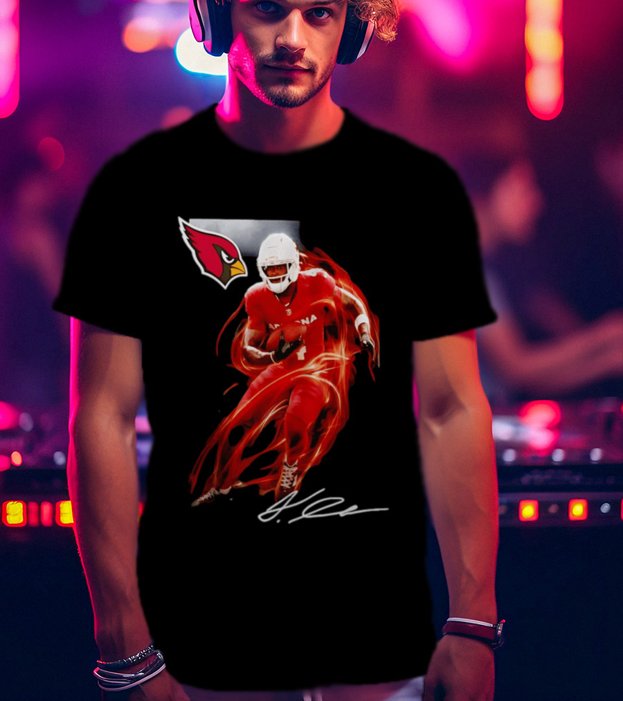 Arizona Cardinals Jeremiyah Love Legacy Rookie Football Player Signature Flame T-Shirt