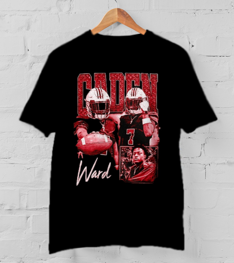 Caden Ward American Football Athlete Sports Number 7 T-Shirt
