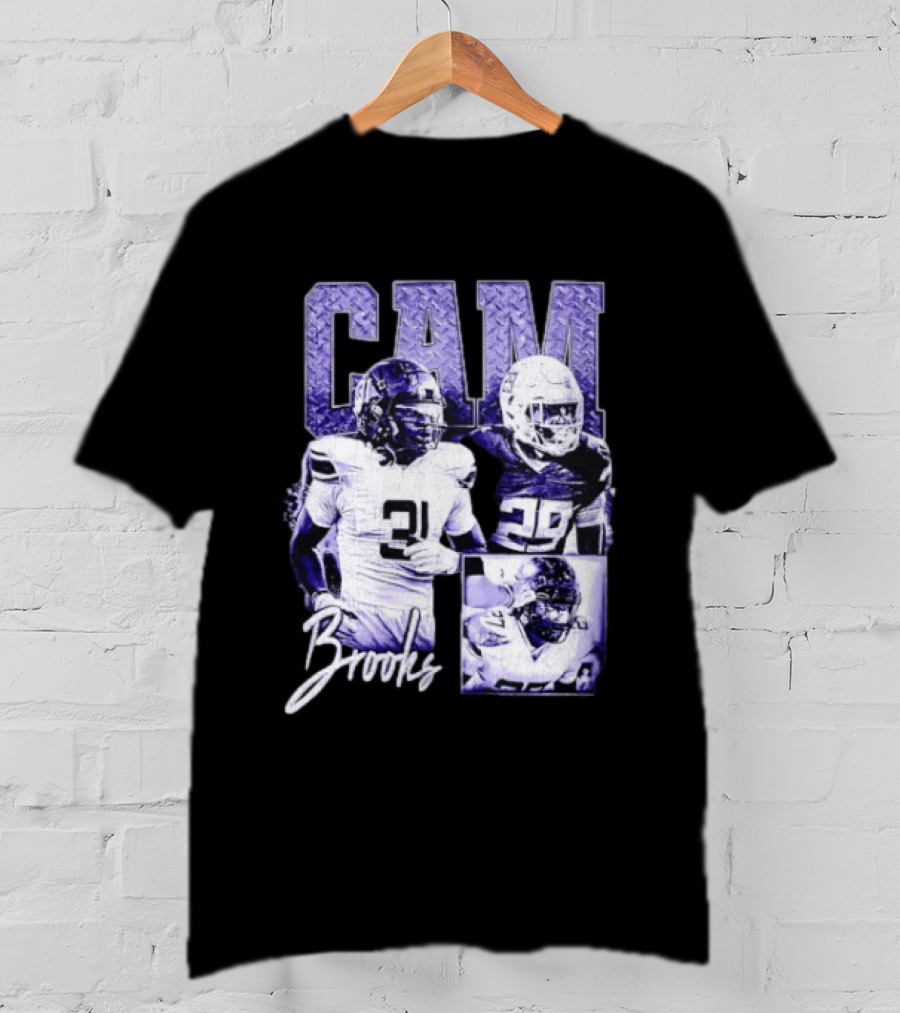 Cam Brooks Texas Longhorns Football NCAA Player Collage 31 29 T-Shirt
