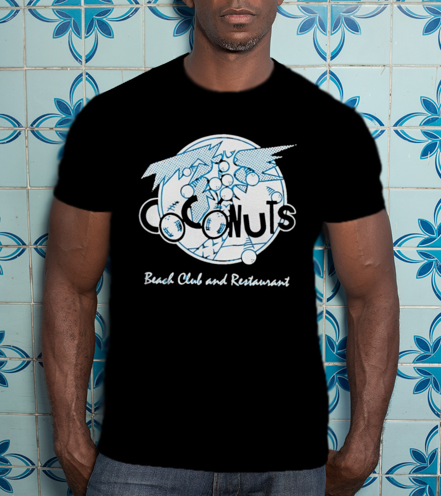 Coconuts Beach Club And Restaurant Tropical Palm Tree T-Shirt