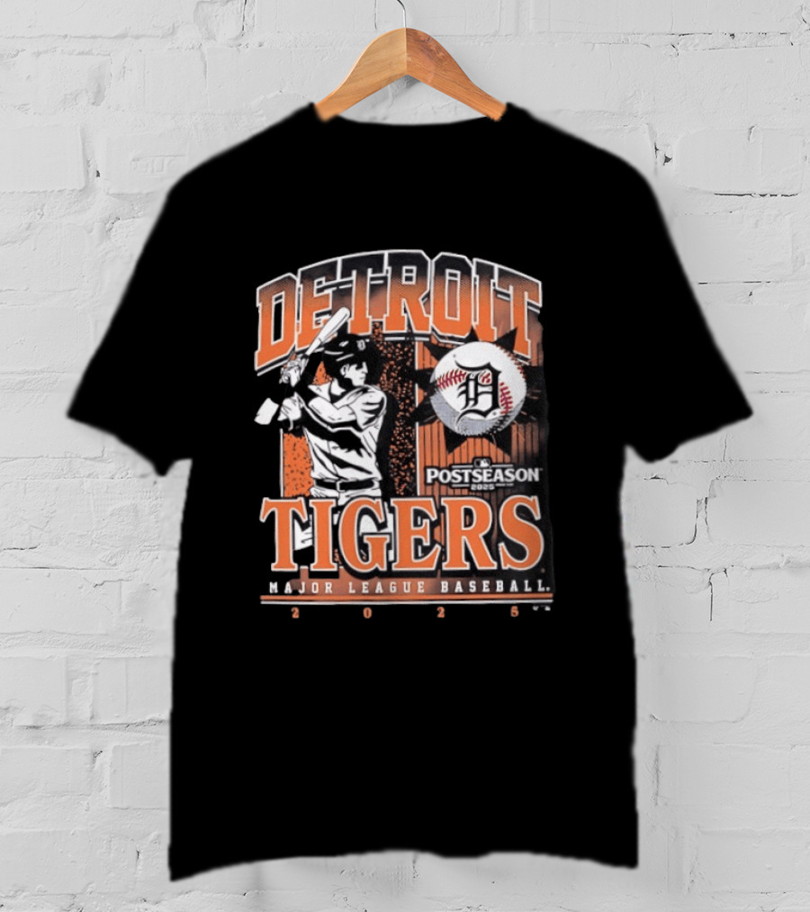 Detroit Tigers 2025 MLB Postseason Baseball Swing T-Shirt