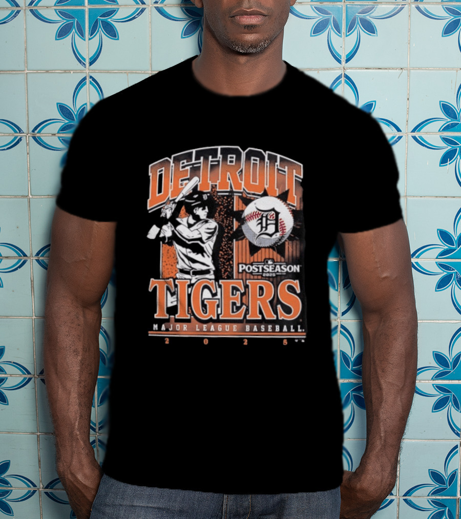 Detroit Tigers 2025 MLB Postseason Baseball Swing T-Shirt
