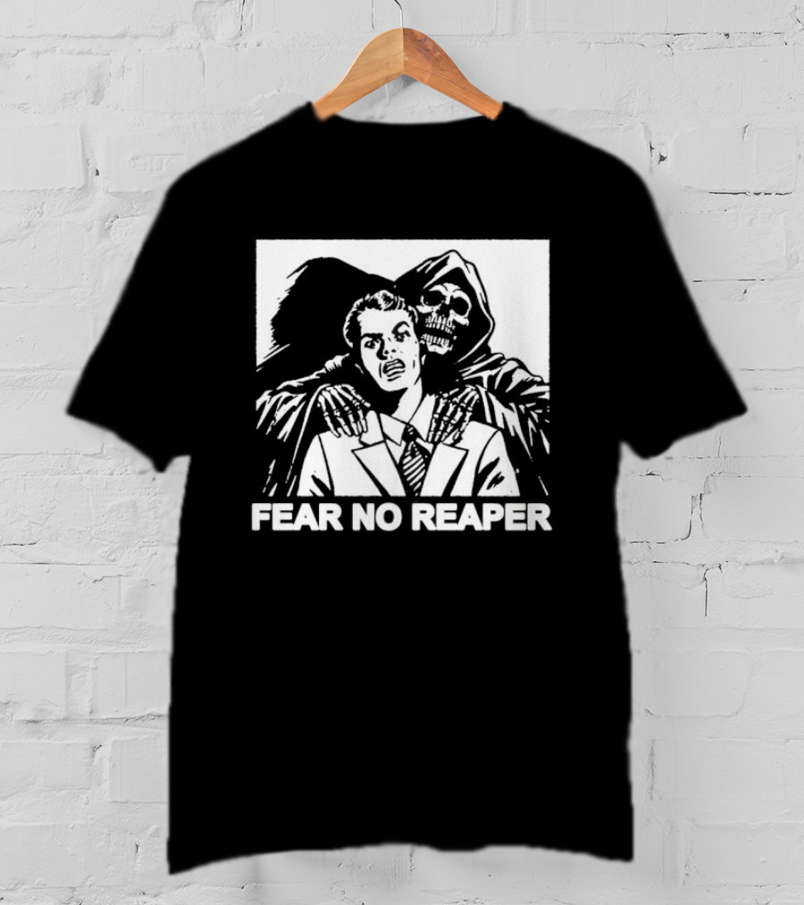 Fear No Reaper Grim Death Skull Horror T-Shirt